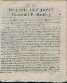 Dziennik Urzędowy Gubernii Podlaskiej 1837 nr 24