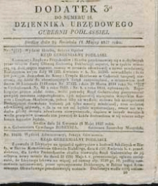 Dziennik Urzędowy Gubernii Podlaskiej 1837 nr 18 (dodatek 3)