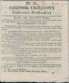 Dziennik Urzędowy Gubernii Podlaskiej 1837 nr 26