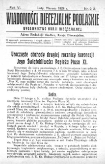 Wiadomości Diecezjalne Podlaskie R. 6 (1924) nr 2-3