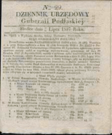 Dziennik Urzędowy Gubernii Podlaskiej 1837 nr 29
