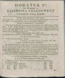 Dziennik Urzędowy Gubernii Podlaskiej 1837 nr 30 (dodatek 1)