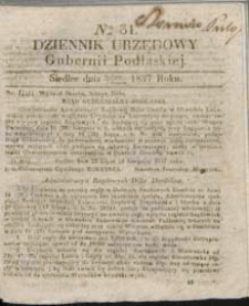 Dziennik Urzędowy Gubernii Podlaskiej 1837 nr 31