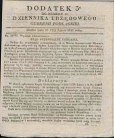 Dziennik Urzędowy Gubernii Podlaskiej 1837 nr 31 (dodatek 3)
