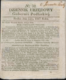 Dziennik Urzędowy Gubernii Podlaskiej 1837 nr 32