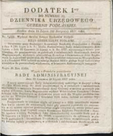 Dziennik Urzędowy Gubernii Podlaskiej 1837 nr 32 (dodatek 1)