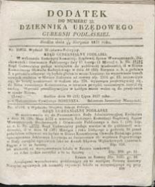 Dziennik Urzędowy Gubernii Podlaskiej 1837 nr 33 (dodatek)