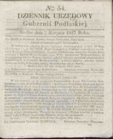 Dziennik Urzędowy Gubernii Podlaskiej 1837 nr 34