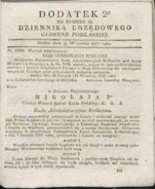 Dziennik Urzędowy Gubernii Podlaskiej 1837 nr 36 (dodatek 2)