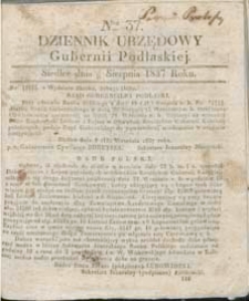 Dziennik Urzędowy Gubernii Podlaskiej 1837 nr 37