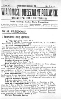 Wiadomości Diecezjalne Podlaskie R. 6 (1924) nr 8-10