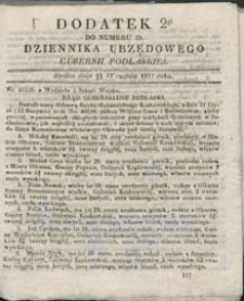 Dziennik Urzędowy Gubernii Podlaskiej 1837 nr 39 (dodatek 2)
