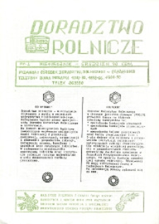 Doradztwo Rolnicze R.1 (1990) nr 1