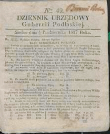 Dziennik Urzędowy Gubernii Podlaskiej 1837 nr 42