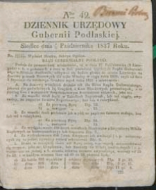 Dziennik Urzędowy Gubernii Podlaskiej 1837 nr 42 (dodatek 1)