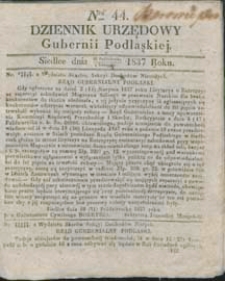 Dziennik Urzędowy Gubernii Podlaskiej 1837 nr 44
