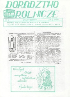 Doradztwo Rolnicze R.2 (1991) nr 7
