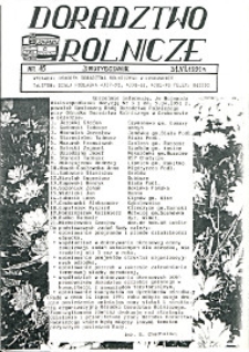 Doradztwo Rolnicze R.2 (1991) nr 15