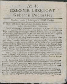 Dziennik Urzędowy Gubernii Podlaskiej 1837 nr 46