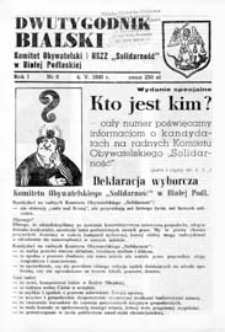 Dwutygodnik Bialski : Komitet Obywatelski i NSZZ "Solidarność" w Białej Podlaskiej R. 1 (1990) nr 6