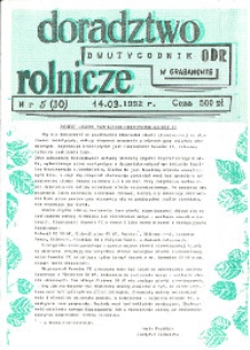 Doradztwo Rolnicze R. 3 (1992) nr 5 (30)