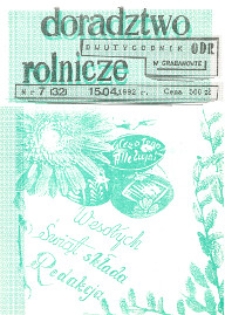 Doradztwo Rolnicze R. 3 (1992) nr 7 (32)