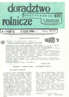 Doradztwo Rolnicze R. 3 (1992) nr 16 (41)