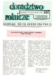 Doradztwo Rolnicze R. 3 (1992) nr 20 (45)