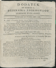 Dziennik Urzędowy Gubernii Podlaskiej 1837 nr 51 (dodatek)