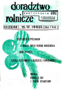 Doradztwo Rolnicze R. 3 (1992) nr 23 (48)