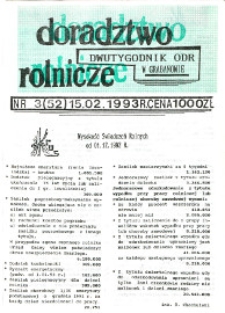 Doradztwo Rolnicze R. 4 (1993) nr 3 (52)