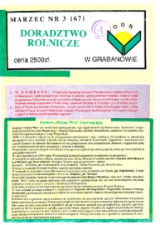 Doradztwo Rolnicze R. 5 (1994) nr 3 (67)
