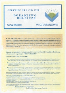 Doradztwo Rolnicze R. 5 (1994) nr 6 (70)