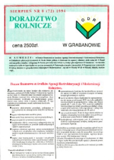 Doradztwo Rolnicze R. 5 (1994) nr 8 (72)