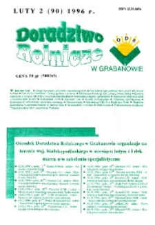Doradztwo Rolnicze R. 7 (1996) nr 2 (90)