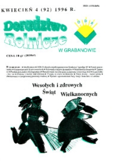 Doradztwo Rolnicze R. 7 (1996) nr 4 (92)