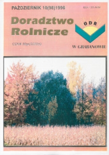 Doradztwo Rolnicze R. 7 (1996) nr 10 (98)