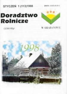 Doradztwo Rolnicze R. 9 (1998) nr 1 (113)