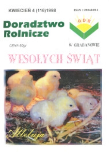 Doradztwo Rolnicze R. 9 (1998) nr 4 (116)
