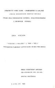 "Młodzież z Podlasia" (1922-1935) miesięcznik młodzieży gimnazjalnej Białej Podlaskiej