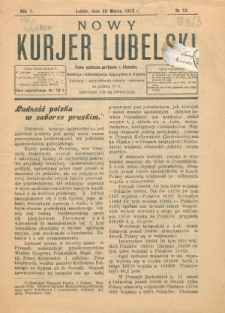 Nowy Kurier Lubelski R. 1 (1915) nr 19