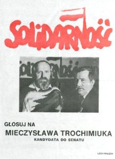 Plakat wyborczy kandydata na senatora Mieczysława Trochimiuka