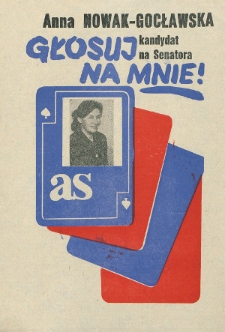Ulotka wyborcza kandydatki na senatora Anny Nowak-Gocławskiej