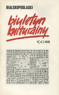 Bialskopodlaski Biuletyn Kulturalny R. 2 (1988) nr 1