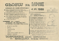 Ulotka wyborcza kandydata na posła Stanisława Marczuka