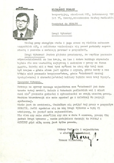 Ulotka wyborcza kandydata na senatora Tomasza Klimańskiego