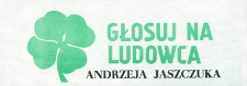 Ulotka wyborcza kandydata na senatora Andrzeja Jaszczuka