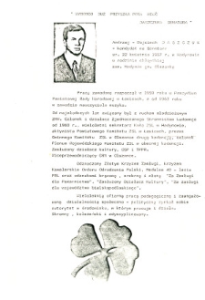 Ulotka wyborcza kandydata na senatora Andrzeja Jaszczuka