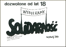 Ulotka wyborcza kandydatów do parlamentu : Andrzeja Czapskiego, Mieczysława Trochimiuka i Jacka Szymanderskiego