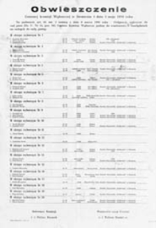 Obwieszczenie Gminnej Komisji Wyborczej w Siemieniu z dn. 3 maja 1990 o kandydatach na radnych do rady gminy